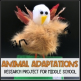 Animal Adaptations Research Project for Middle School