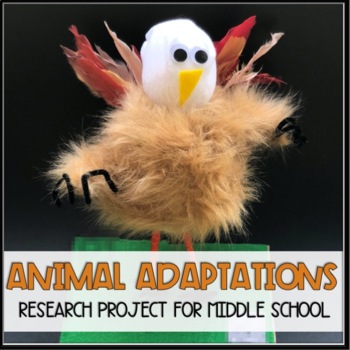 Preview of Animal Adaptations Research Project for Middle School