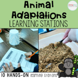 Animal Adaptations Science Centers Hands-On Learning EDITABLE