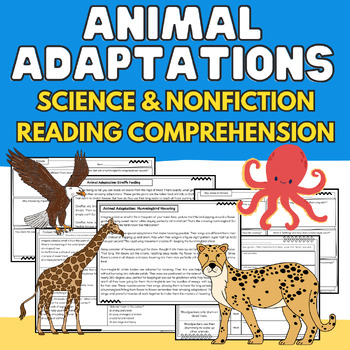 Preview of Animal Adaptations: Science & Informational Reading Passages Worksheets