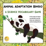 Animal Adaptations Science Vocabulary Bingo Game Printable