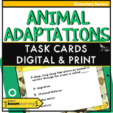 Animal Adaptations Task Cards Print and Digital - Distance
