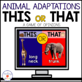 Animal Adaptations This or That Game | Printable and Digital