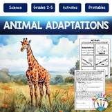 Animal Adaptations Unit: Reading Passages, Activities, Vocab, Test, Jane Goodall