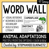 Animal Adaptations Word Wall | Science Vocabulary