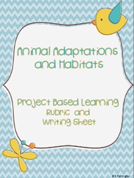 Animal Adaptations Modified Assignment (Project-based Learning Accompanimen