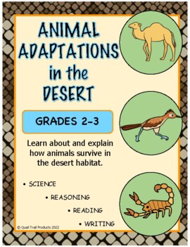 Desert Animal Adaptations Worksheets by Quail Trail Products | TPT