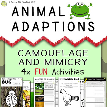 Preview of Animal Adaptations: Camouflage and Mimicry Activities