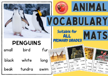 Preview of 32 Animal Adjective and Vocabulary Mats (INCLUDING AUSTRALIAN ANIMALS)