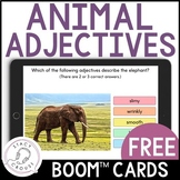 Describing Pictures BOOM™ CARDS Free Animal Activity Speec