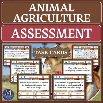 Preview of Animal Agriculture: Assessment Task Cards