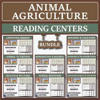 Preview of Animal Agriculture Series: Reading Centers Bundle