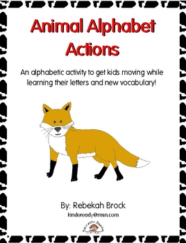 Preview of Animal Alphabet Actions:  Move Like the Animals--From Amble to Zig-zag!