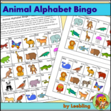 Animal Alphabet Bingo - Animal Bingo Game Activity