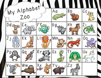 Preview of Animal Alphabet Chart