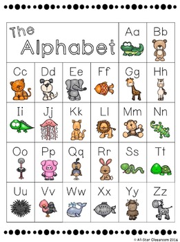 animal alphabet chart and posters gray chevron and