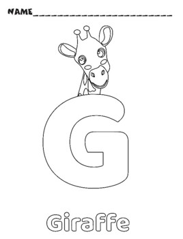 Animal Alphabet Coloring Page 