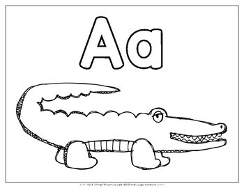 Animal Alphabet Coloring Pages by Miss M's Reading Resources | TpT