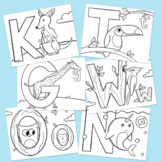 Animal Alphabet Coloring Pages