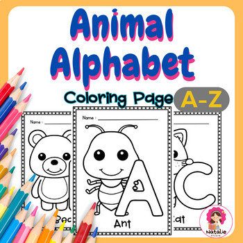 Animal Alphabet Coloring Pages A-Z | Activities Printable | Preschool