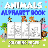 Animal Alphabet Coloring Pages :Worksheets A-Z Animals The