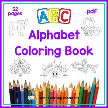 Download Abc Alphabet Coloring Book By Vianova Learning Resources Tpt