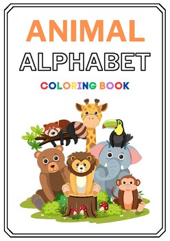 Animal Alphabet Coloring book by Simple creations with love | TPT