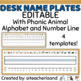 Animal Alphabet Farm House Theme Student Desk Name Plates 