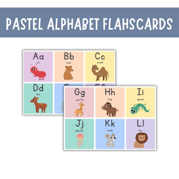 Animal Alphabet Flashcards by zoyakids | TPT