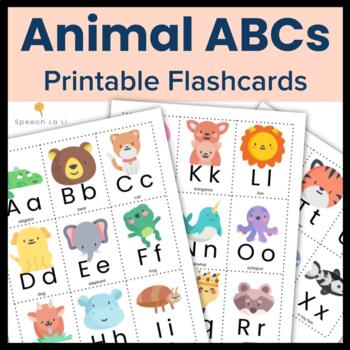 Animal Alphabet Flashcards by SpeechLaLi | TPT