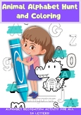 Animal Alphabet Hunt - Coloring Alphabet  Activity for All