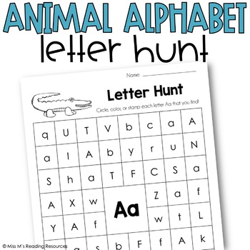 Letter Hunt by Miss M's Reading Resources | Teachers Pay Teachers