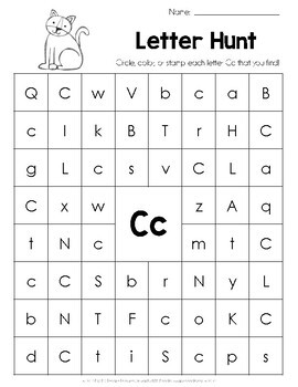 Letter Hunt by Miss M's Reading Resources | Teachers Pay Teachers