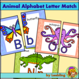 Animal Alphabet Letter Match Puzzle - Uppercase + Lowercas