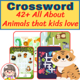 Crossword Puzzle: Animals, Objects, Fruits Vocabulary (Colorful picture clues)