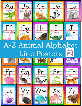 Preview of Animal Alphabet Line Posters