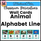Animal Alphabet Line Wall Cards a-z Real Pictures