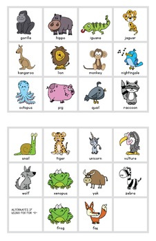 Animal & Alphabet Matching Cards by Designed4Teaching | TpT