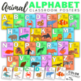Animal Alphabet Posters • Colorful & White Options Classro