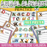 Animal Alphabet Practice Letter Activity Handwriting Works