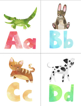 Preview of Animal Alphabet Shorts Sounds Flashcards, Matching Game, & Handwriting Bundle!