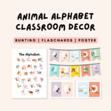 Animal Alphabet Themed Classroom Decor | Poster, Flashcard