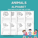 Animal Alphabet  Worksheets | Letter Recognition and line 