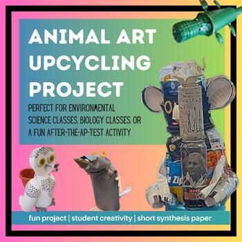 Preview of Animal Art Upcycling Project - general enviro sci, after the APES test activity