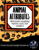 Animal Attributes Worksheets