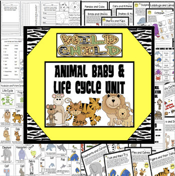 Preview of Animal Babies Life Cycles: Writing Prompts, Printables, and More Google & PDFs