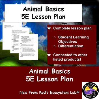 Preview of Animal Basics 5E Lesson Plan **Editable**