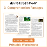 Animal Behavior Bundle Reading Comprehension - Printable W