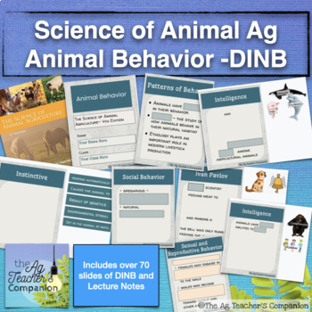 Preview of Animal Behavior DINB and Lecture Notes -Animal Science