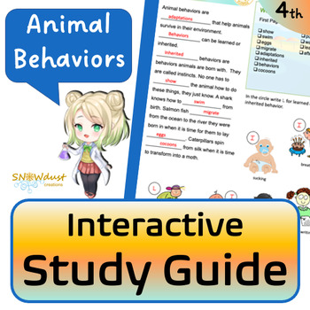 Preview of Animal Behaviors - Florida Science Interactive Study Guide